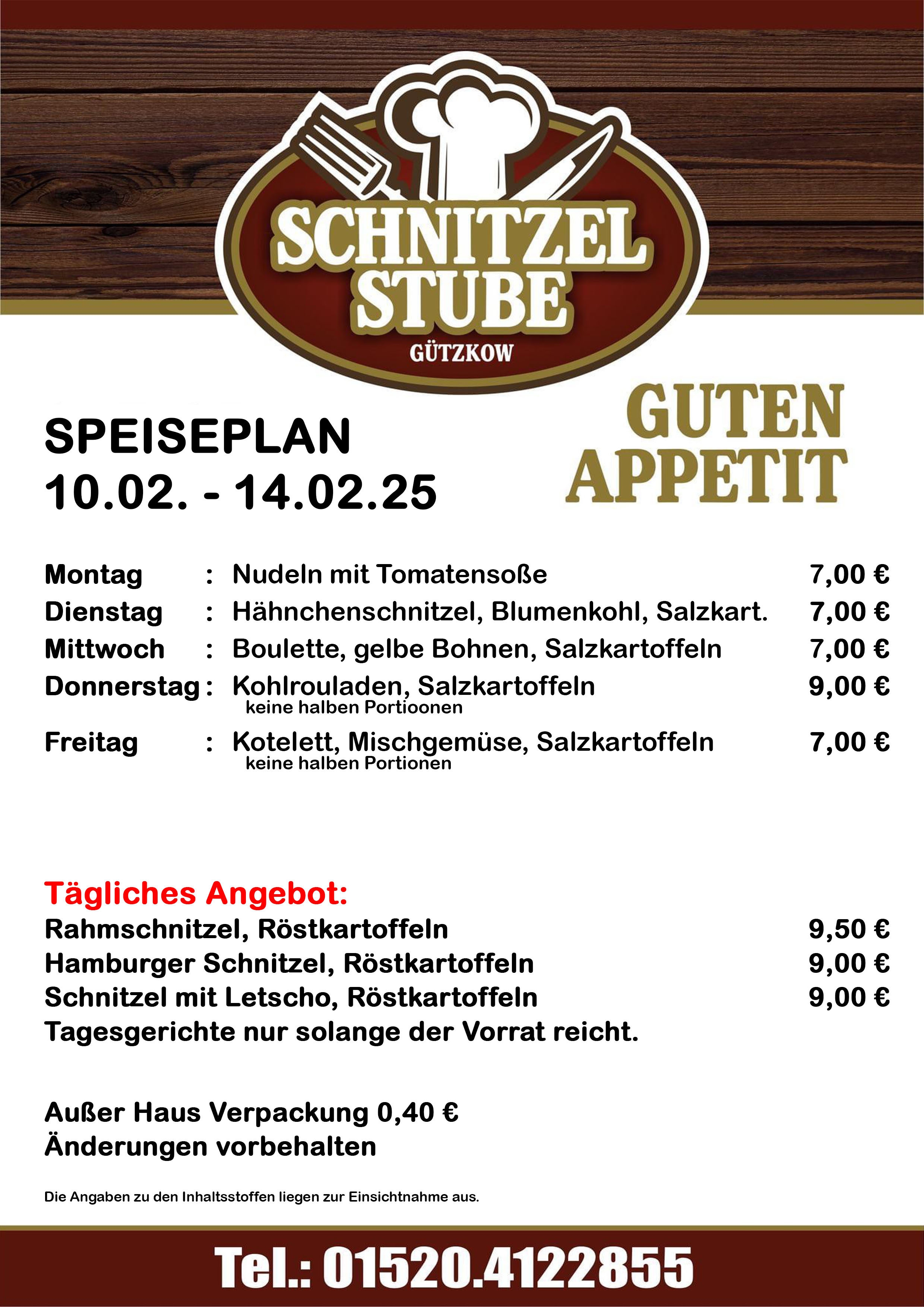 Speiseplan KW07 10.02