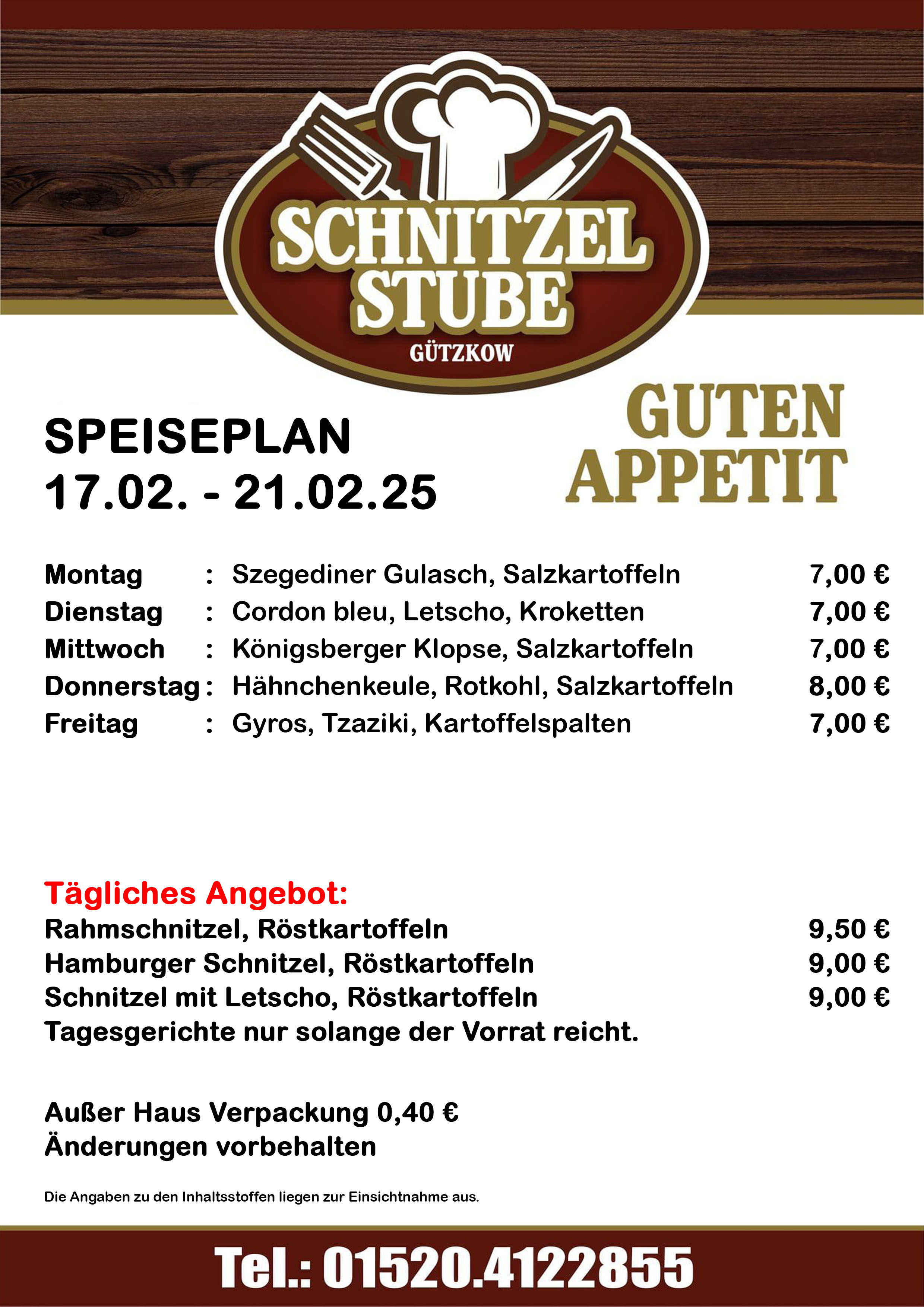 Speiseplan KW08 17.02