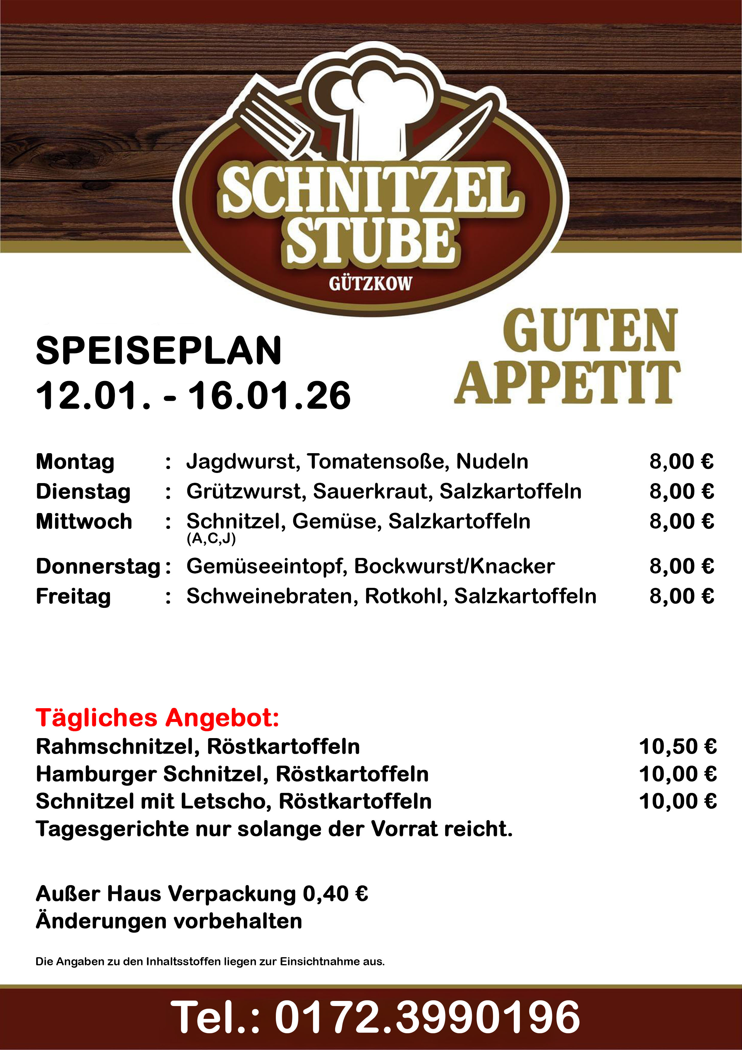Speiseplan KW03 12.01